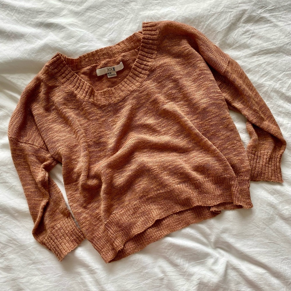 Copper Cropped Sweater